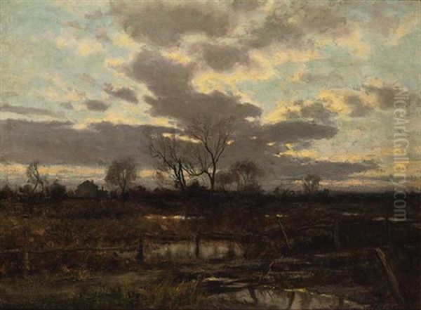 October Meadows Oil Painting by William Crothers Fitler