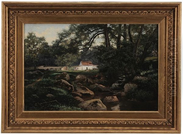 The Old Farm Oil Painting by William Crothers Fitler