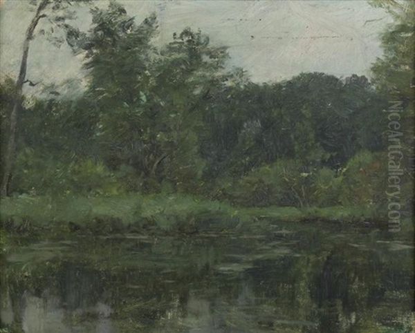 Long Island Landscape Oil Painting by Benjamin Rutherford Fitz