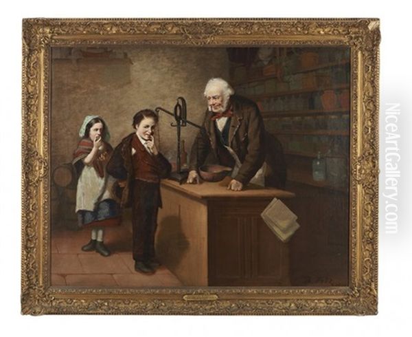 Two Pence Worth Oil Painting by Benjamin Rutherford Fitz