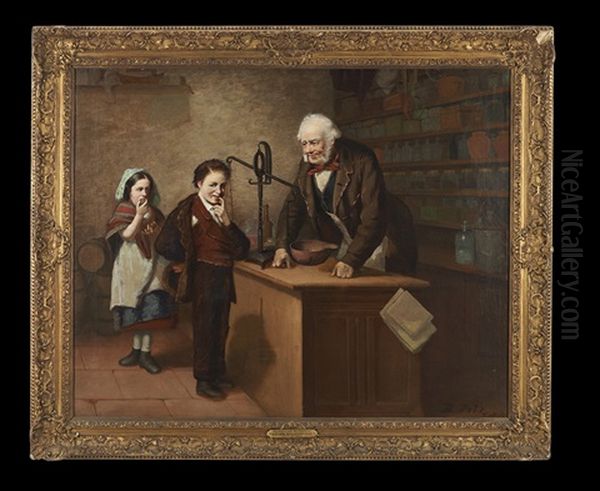 Two Pence Worth Oil Painting by Benjamin Rutherford Fitz