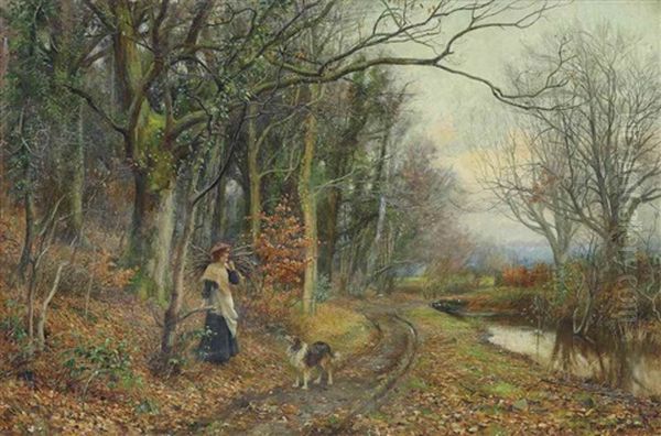 Wood Gatherer Oil Painting by Florence Fitzgerald