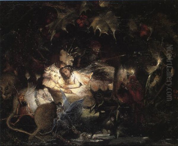 In The Fairy Bower Oil Painting by John Anster Fitzgerald