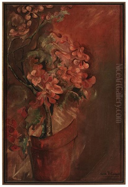 Potted Geraniums Oil Painting by Zelda Sayre Fitzgerald