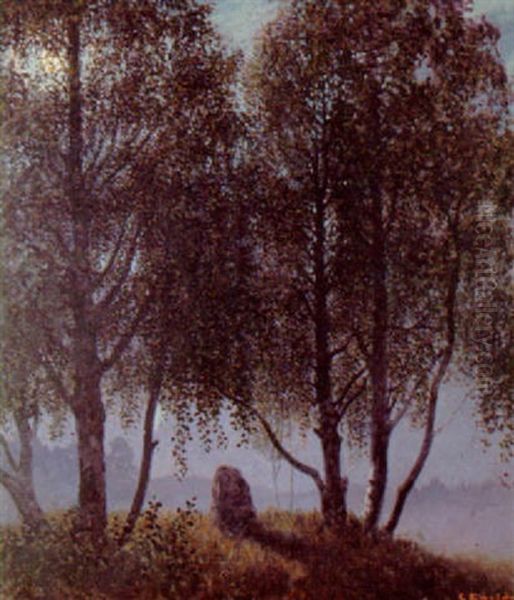 Motiv Fran Engelbrektsholmen, Narke Oil Painting by Gustaf Fjaestad