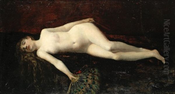 Odalisque Nue Oil Painting by Frederic Flacheron