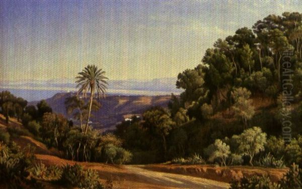 Paysage D'algerie Oil Painting by Gregoire Isidore Flacheron