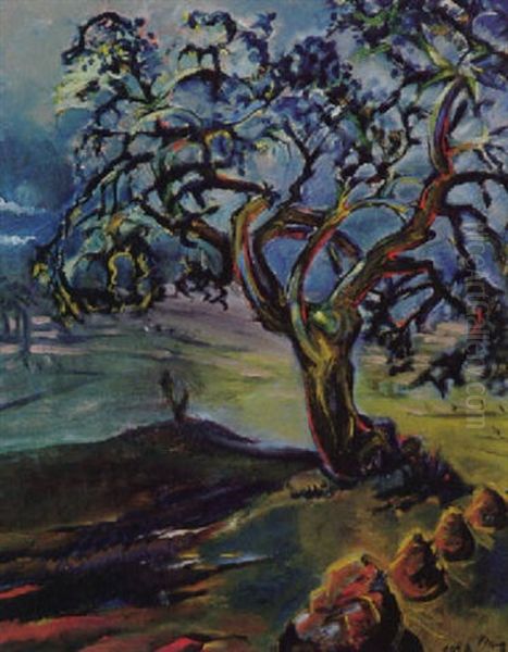 Baum Am Bodensee Oil Painting by Waldemar Flaig