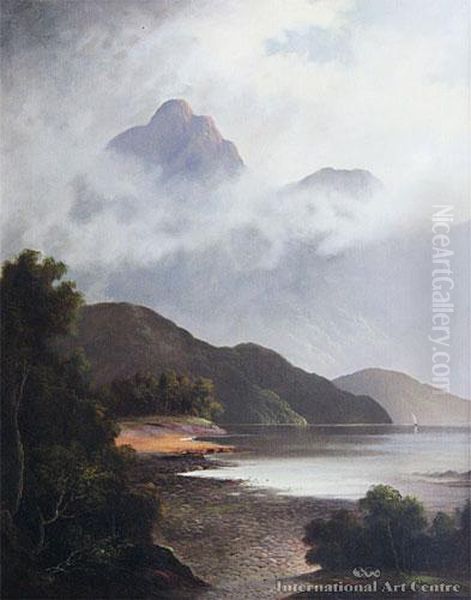 Milford Sound Oil Painting by Thomas Reginald Attwood