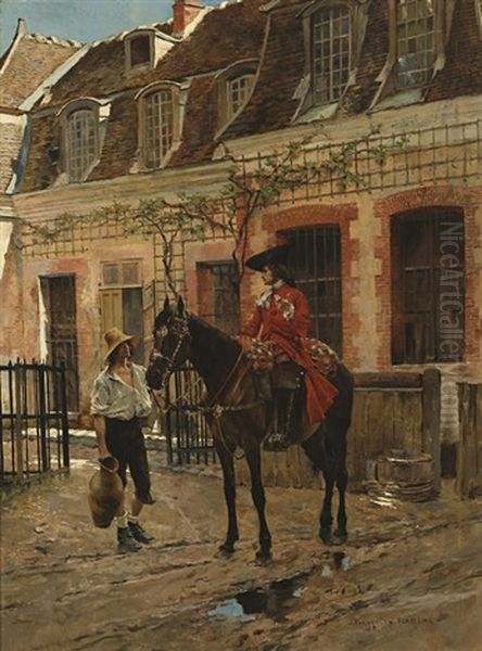 Le Renseignement Oil Painting by Francois Flameng