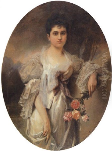 Retrato De Amalia Anchorena De Blaquier Oil Painting by Francois Flameng