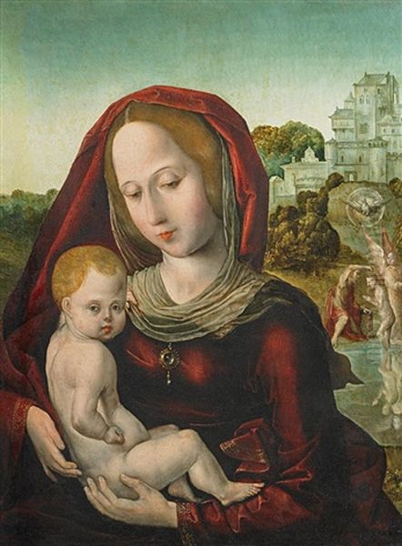 Madonna Mit Kind Oil Painting by Juan De Flandes