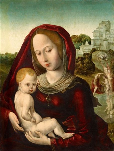 The Virgin And Child Oil Painting by Juan De Flandes