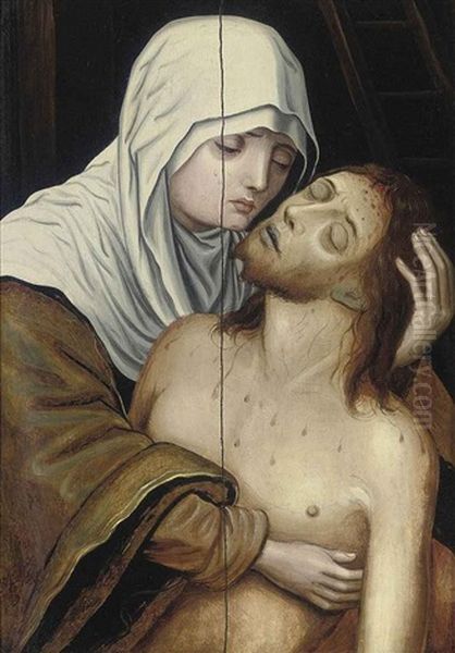 Pieta Oil Painting by Juan De Flandes