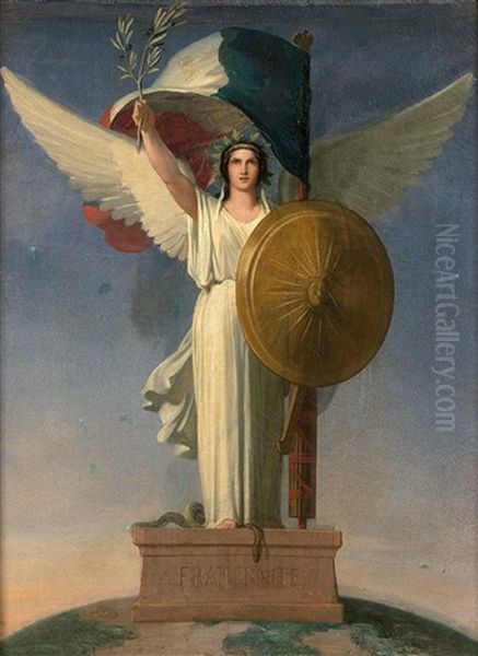 Allegorie De La Republique Oil Painting by Hippolyte Jean Flandrin