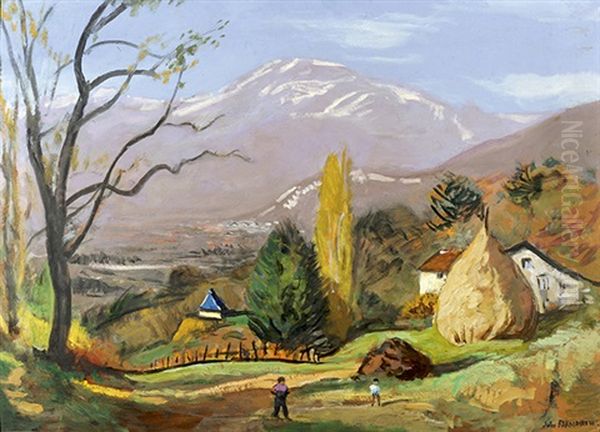 Vue Sur La Vallee Oil Painting by Jules Leon Flandrin