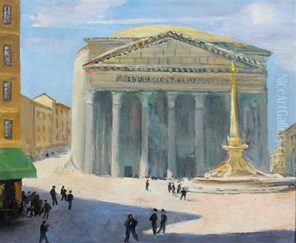 Le Pantheon Oil Painting by Jules Leon Flandrin