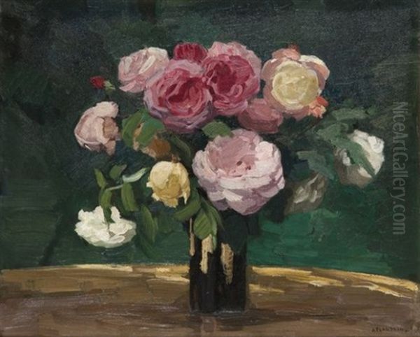 Bouquet De Roses by Jules Leon Flandrin