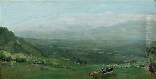 Paysage Oil Painting by Jules Leon Flandrin