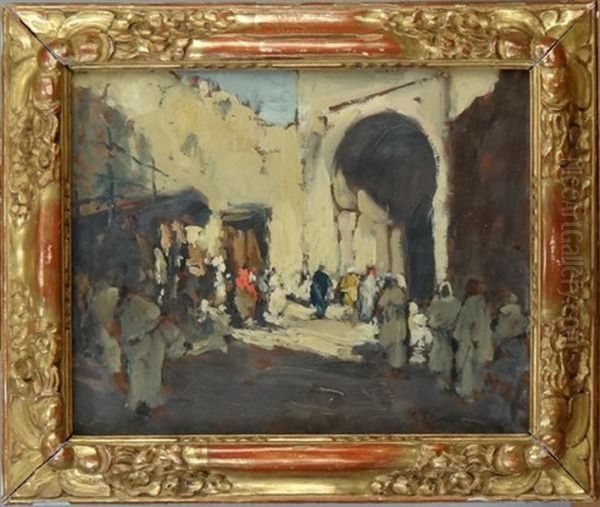 Bab Mahrouk Oil Painting by Gustave Flasschoen