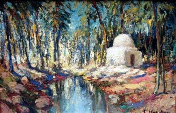 Koubba Oil Painting by Gustave Flasschoen