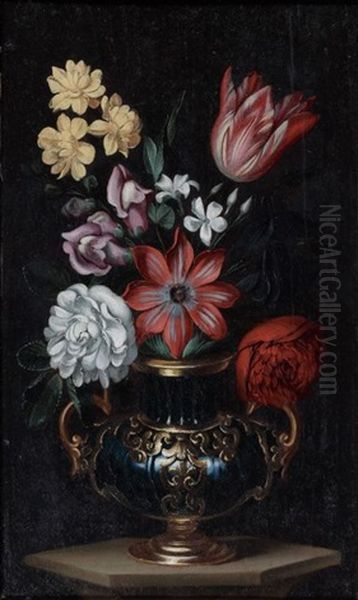 Vase De Fleurs Oil Painting by Georg Flegel