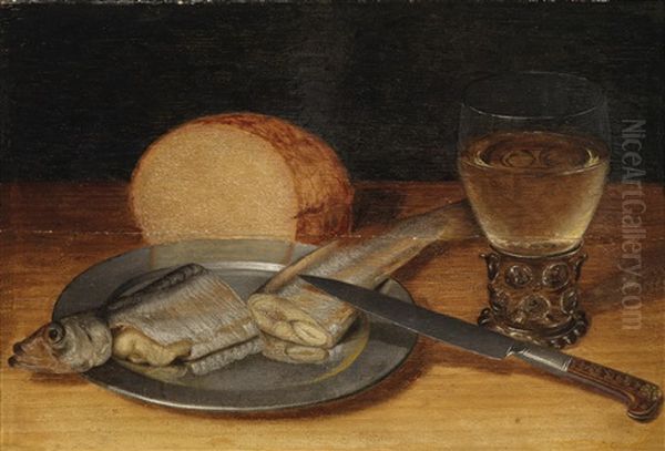 Fastenstillleben Oil Painting by Georg Flegel