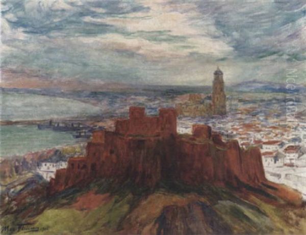 Blick Auf Malaga Oil Painting by Max Fleischer