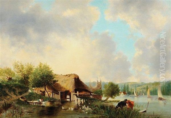 Le Lavoir Oil Painting by Camille Flers