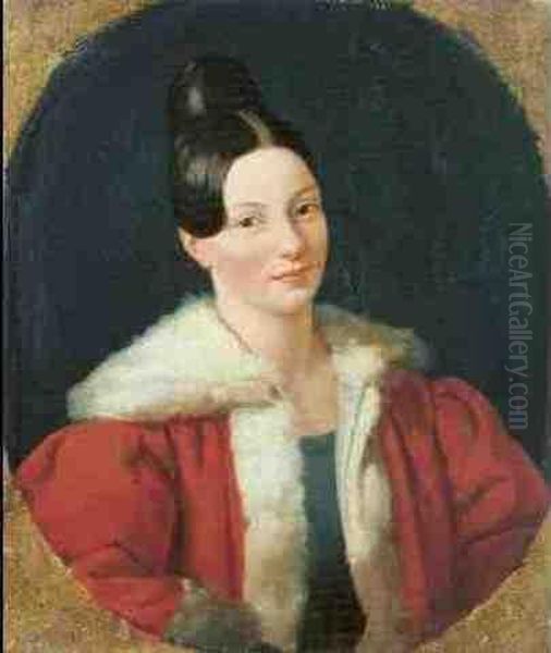 Bildnis Der Sangerin Henriette Sontag (1806-1854) Oil Painting by Karl Christian Aubel