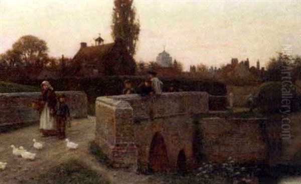 The Old Culvert, Sandwich Oil Painting by Blandford Fletcher