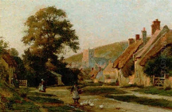 Corfe, Dorset Oil Painting by Blandford Fletcher