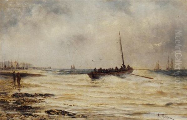 Setting Out To Sea Oil Painting by Edward Henry Eugene Fletcher