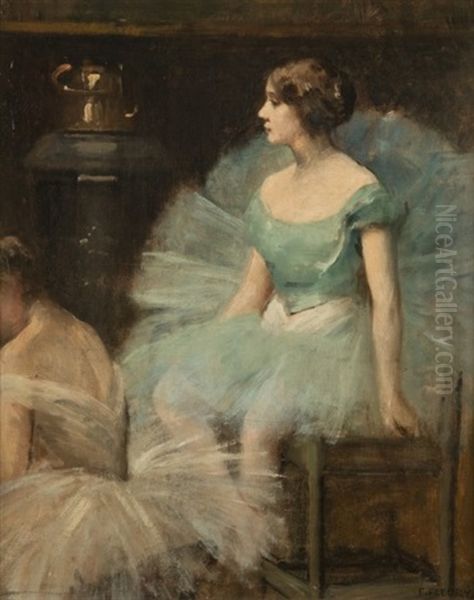 Deux Danseuses Oil Painting by Fanny Laurent Fleury