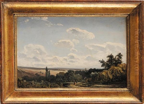 Vallee De La Seine Oil Painting by Francois Antoine Leon Fleury