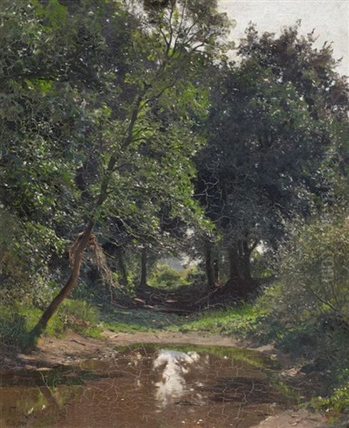 Sommerliches Waldstuck Oil Painting by Paul Franz Flickel