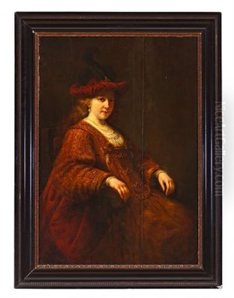 Portrait Of A Woman Oil Painting by Govaert Flinck