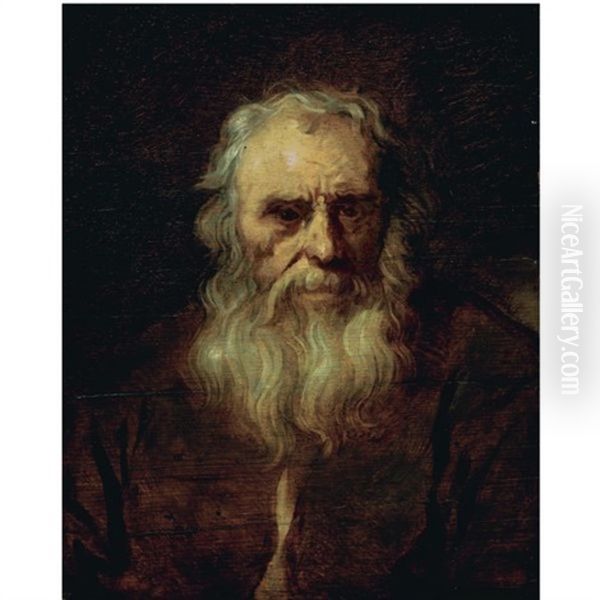 Portrait Of An Old Man Oil Painting by Govaert Flinck