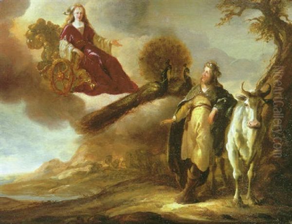 Juno Asking Argus To Guard Io Oil Painting by Govaert Flinck