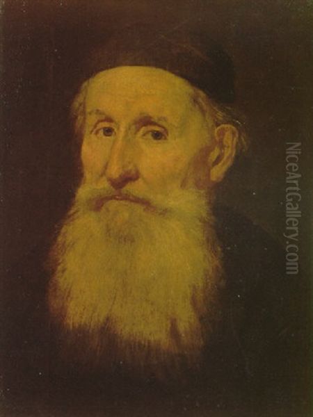 The Head Of A Bearded Old Man Oil Painting by Govaert Flinck