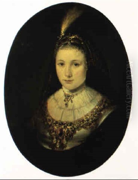 Ritratto Di Donna Oil Painting by Govaert Flinck