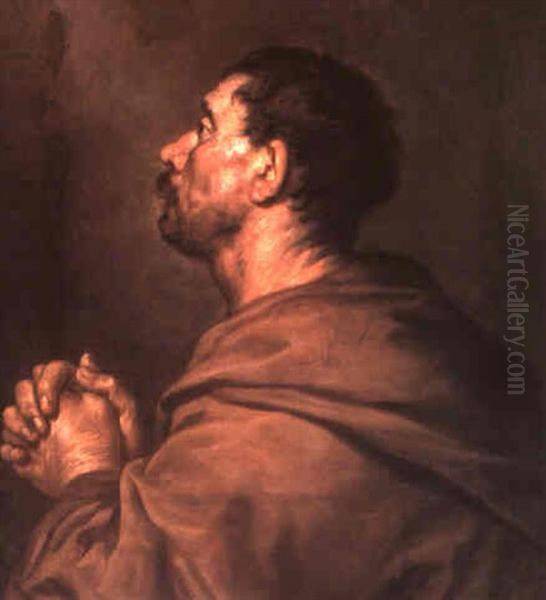 Man At Prayer Oil Painting by Govaert Flinck