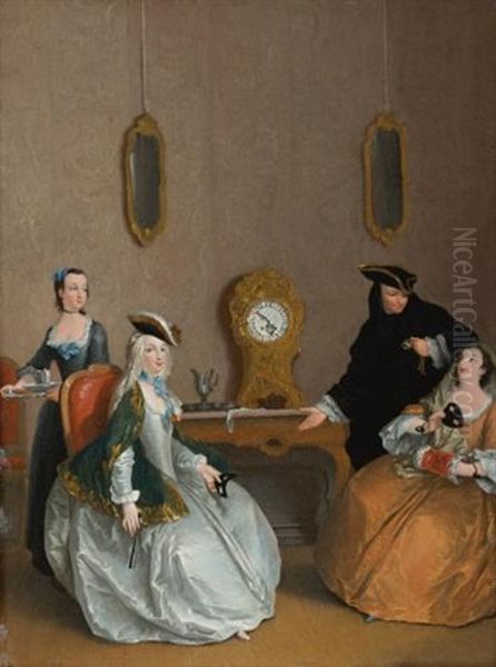 The Hour Of The Masked Ball Oil Painting by Joseph Charles Giuseppe Flipart