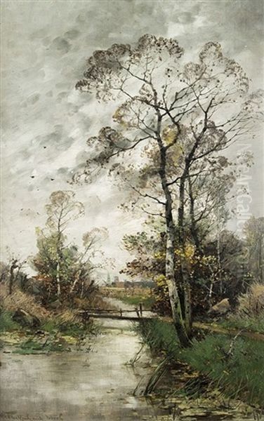 Herbst Am Bach Oil Painting by Heinz Flockenhaus