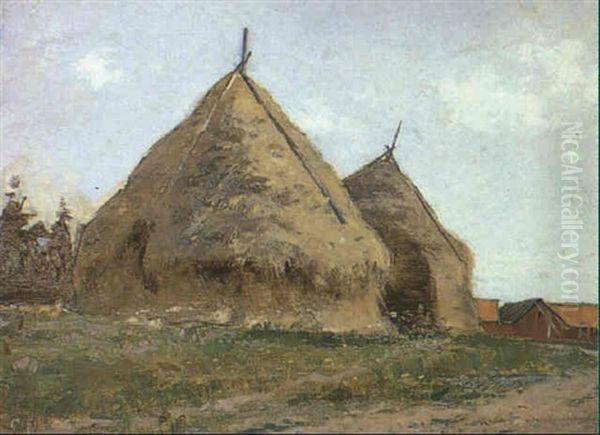 Hostackar Oil Painting by Karl Samuel Flodman