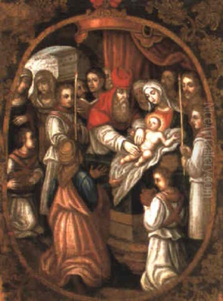 The Circumcision Of Christ Oil Painting by Leonardo Flores