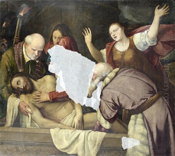 The Entombment Oil Painting by Sebastiano Florigerio