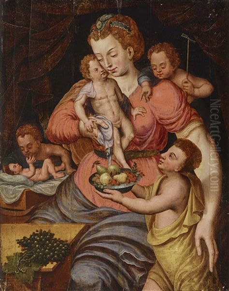 Caritas Oil Painting by Frans Floris the Elder