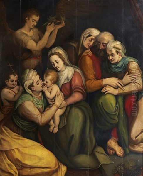 La Sainte Famille Oil Painting by Frans Floris the Elder