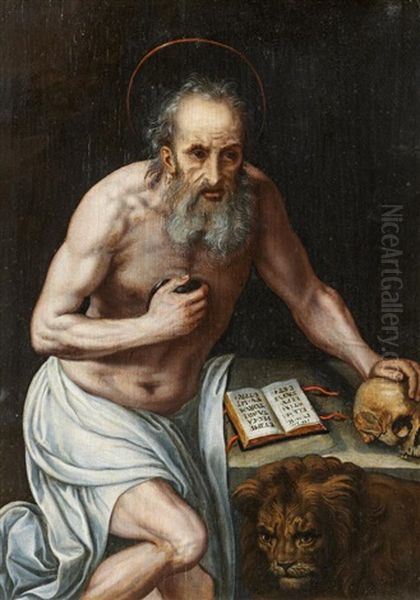 Der Heilige Hieronymus Oil Painting by Frans Floris the Elder